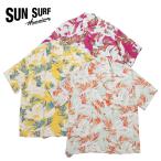 SUN SURF サンサーフ RAYON HAWAIIAN SHIRT “WHITE EGRET” レーヨン ハワイアンシャツ 半袖 SS39222