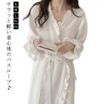 厚手 レディース 春 ナイトガウン 前開き ガウン 湯上がり パイル ナイトウェア 着る毛布 さらさら 部屋着 タオル地 ママ ガウン 吸水 バスタオ