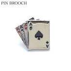 ブローチ メンズ タックピン トランプ 