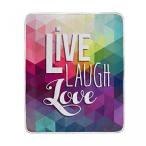 インテリア ベッド キッズ U LIFE Checkered Plaid Live Laugh Love Soft Fleece Throw Blanket Blankets for Nap Couch Bed Kids Adults 50 x 60 inch