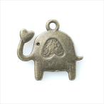 金古美 チャーム 1個 ぞうさん 象 Buena Suerie アンティークゴールド アクセサリー パーツ カン付き 金属 メタル ピアス タッセル レジン ハンドメイド T-238