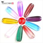 花びら ガラスビーズ トップホール 25mm×9mm 20個 花弁 ガーベラ フラワー 反り アクセサリー パーツ 硝子 穴有り ピアス ネックレス イヤリング ストラップ