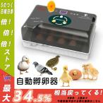 自動孵卵器 インキュベーター 鳥類専用ふ卵器 鶏 にわとり ウズラ あひる 鴨 自動転卵 孵化器 24個入卵 ヒヨコ生まれ 大容量 自動温度制御 照卵器付き 湿度保持