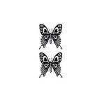  тату-наклейка [ Mini размер (5×9cm)] Black Butterfly -1(ta палец на ноге Mini TATOO наклейка поддельный ta палец на ноге .... наклейка пара .