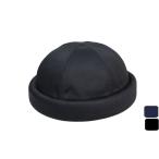 日本製 帽子職人手作り 丸い つば無し帽子 ロールキャップ フィッシャーマン サグキャップ ブラック ネイビー 3L LL L M S-ROLL