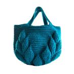 編み物キット ボニーで編む リーフ柄の引き上げ編みバッグ 9玉セット ハマナカ 編図1