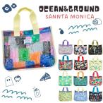 ショッピングプールバッグ 女の子 Ocean＆Ground プールバッグ SANTA MONICA 総柄 ビーチバッグ スイミングバッグ 花柄 サメ レトロ 男の子 女の子 キッズ ジュニア 4415801 1315801