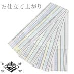 ショッピング浴衣 帯 半幅帯 博多織 長尺 浴衣帯 博多帯 正絹 浴衣 白地 紫 青 黄色 五献上 本場筑前博多織 仕立て上がり 単衣帯 四寸 金証紙 日本製 No.10-7257