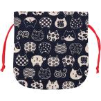  столица . сумка бардачок аксессуары Mini кошка мир рисунок хлопок сделано в Японии ...... темно-синий 16.5×17cm темно-синий 