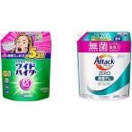 ワイドハイター 漂白剤 詰め替え 2400ml + アタックZERO 部屋干し 液体洗剤 2100g +洗剤 詰め替えセット