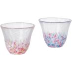 アデリア ADERIA津軽びいどろ sakura 菜の花と青い空 盃ペアセット 