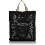 [ピーターラビット] トートバッグ ピーター柄プリント入 角型 ショッピングトートバッグ(A4対応) 1809-0647-02 647 ブラック