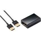 [ кабель + адаптор в комплекте ] Elecom HDMI кабель 1.5m 4K×2K соответствует super тонкий черный CAC-HD14SS15BK 3) адаптор в комплекте 