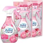 ショッピングファブリーズ 【まとめ買い】ファブリーズ with レノアハピネス W除菌 消臭スプレー 布用 アンティークローズ&フローラル 本体 370mL+ 詰め替え 320mLｘ2袋