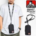 スマホポーチ メンズ BEN DAVIS ベンデイヴィス スマホ ポーチ ストラップ付 黒 シンプル マルチポーチ スマホ入れ 小物入れ ポーチ メンズ レディース 軽量