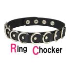  ошейник короткое колье punk 9 кольцо ремень колье натуральная кожа / почтовая доставка возможно 