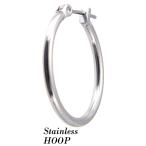  серьги мужской кольцо обруч довольно большой одна сторона уголок нержавеющая сталь 24mm/ почтовая доставка возможно 