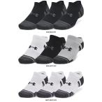 アンダーアーマー UNDER ARMOUR UAパフォーマンステック ノーショー ソックス 3足セット メンズ レディース 靴下 くつした ショート丈 スポーツソック