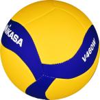 ミカサ MIKASA バレー4号レクリエーション縫い ブルー×イエロー ボール 学校体育用品 学校行事 球技大会 休み時間 自主練 屋内競技 体育館 練習 トレ