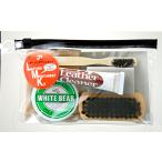  белый Bear -WHITE BEAR кожа техническое обслуживание комплект твердый масло, кожа очиститель, отделка ткань, губка, щетка 2 вид 6 позиций комплект . починка масло k
