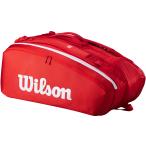  Wilson Wilson SUPER TOUR WILSON RED 15PK 2025 Red чехол для ракетки красный красный ракетка 15шт.@ место хранения возможность легкий долговечность портфель WR80366010