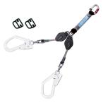 藤井電工 新規格 フルハーネス用ツインランヤード THL-2-CR93SV-21KS-BK-2R23