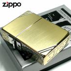 ZIPPO ライター ジッポ 1935 復刻レプリカ ゴールド アンティークブラス 3面アラベスク ダイアゴナルライン 3バレル 唐草 彫刻 角型