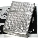 ZIPPO ライター 1935 復刻レプリカ グリルメッシュ ニッケルサテン 両面加工 エッチング彫刻 アンティークシルバー ジッポ