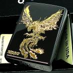 ZIPPO ライター 鳳凰 かっこいい 黒金