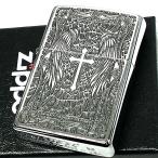ショッピングzippo ZIPPO クロス エンジェル ジッポライター 十字架 グレー ロゴ おしゃれ 天使の羽 かっこいい 両面柄違い加工 細密メタル おしゃれ ギフト