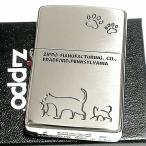 ショッピングzippo ZIPPO ライター 猫 ジッポ ニッケルメッキ いぶし仕上げ おしゃれ メンズ 銀 可愛い キャットシリーズ ギフト プレゼント