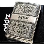 ショッピングzippo ZIPPO 一点物 アラベスク＆ジッポロゴ ニッケルいぶし ジッポ ライター シルバー 絶版 2021年製 中世模様 廃盤 かっこいい メンズ