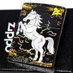 ショッピングzippo ZIPPO 午 干支 2026年 金タンク ジッポ ライター 令和8年 美しい ブラック 和柄 馬 縁起物 御守り 珍しい かっこいい 日本 プレゼント