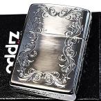 ZIPPO アーマー ジッポ ライター アラベスク 5面彫刻 アンティーク シルバー燻し 深彫り 重厚 高級 かっこいい プレゼント ギフト