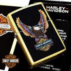 ZIPPO ハーレー ダビッドソン ユーズド加工 イーグル ロゴ ジッポ ライター 鷲 かっこいい アンティークゴールド 渋い メンズ プレゼント
