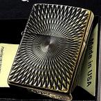ZIPPO ダイヤモンドカット アンティーク ユーズドフィニッシュ 彫刻 おしゃれ ジッポ 両面加工 ブラス ゴールド ダイヤカット 渋い