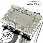 ショッピングzippo ZIPPO ライター ジッポ 1935 復刻レプリカ アトラースクロック シルバー 燻し 時計 ラインストーン 3バレル かっこいい