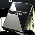 ショッピングzippo ZIPPO ブラックチタン&ニッケル ジッポ ライター エッチング彫刻 ロゴ 銀差し ブラックチタンコーティング ギフト 黒 銀