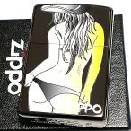 ショッピングzippo ZIPPO ライター セクシー 女性 ジッポ ボディー ブラックニッケル プリント ライター 鮮やか 黒 レディース メンズ プレゼント