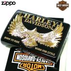 ショッピングアメリカンイーグル ZIPPO ハーレー ダビッドソン 黒金 イーグル 鷹 ゴールドメタル 彫刻 イオンブラック かっこいい 大型メタル ジッポライター 渋い