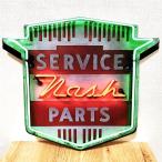 ブリキ看板 アンティーク エンボスプレート Nash SERVICE PARTS ガレージ 壁飾り ネオン かっこいい レトロ アメリカン 雑貨 ヴィンテージ