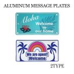  жестяная пластина табличка Hawaiian сообщение plate симпатичный Welcome Aloha красочный радуга american смешанные товары автограф plate cocos nucifera. дерево модный интерьер стена украшение 