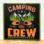  жестяная пластина табличка модный CAMPING CREW retro style античный plate кемпинг american симпатичный стена украшение смешанные товары интерьер 