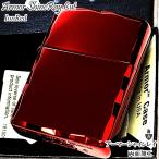 ZIPPO アーマー ジッポ ライター シャインレイ 鏡面イオンレッド 重厚 両面コーナー 彫刻 シンプル かっこいい メンズ ギフト プレゼント