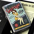 ショッピングzippo ZIPPO ライター レトロ セクシー 女性 デザイン ジッポ アメリカン ガレージ ユーズド加工 Garage Woman シルバー ストリートクローム