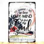  жестяная пластина табличка модный Hawaiian античный metal en Boss plate FIND MY SOUL retro симпатичный стена украшение american смешанные товары 