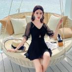  купальный костюм женский One-piece гонки короткий рукав симпатичный пуховка рукав лента .. видно накладка имеется одноцветный простой женщина лето 
