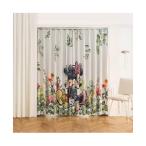 ディズニー 遮光カーテン ミッキー＆ミニー 幅100×丈200cm (2枚1セット)  726159 (ドレープカーテン 遮光性 形状記憶 洗濯可能 子供部屋 厚地 カーテン 九装)