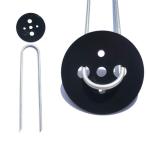 Uピン杭 10P 15cm 黒丸付  U-15-3-15(10P) (1袋 10本入 農Uピン杭セット 防草シートピン 押さえ ピン 業資材 家庭菜園 園芸 10個入  シンセイ) 爆買