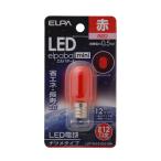 エルパ LED電球 ナツメ形 E12 赤色 LDT1